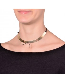 Coleira Dourada Com Silicone