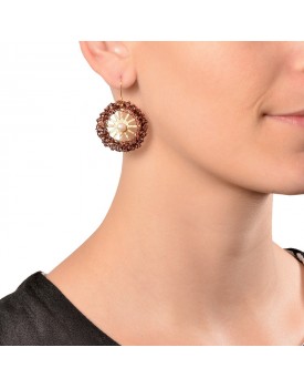 Brinco Dourado Mandala  Barroca