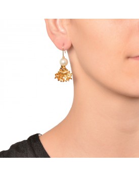 Brinco Dourado Cacho Flores