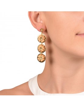 Brinco Dourado Paetês E Trevinhos