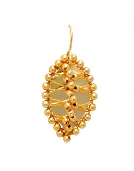 Brinco Dourado Folha Nip
