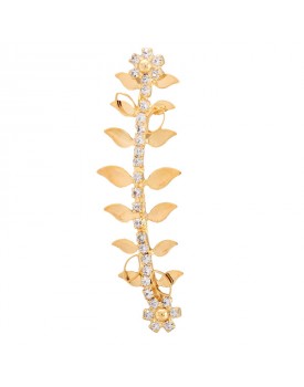 Brinco Dourado Galho Com Strass