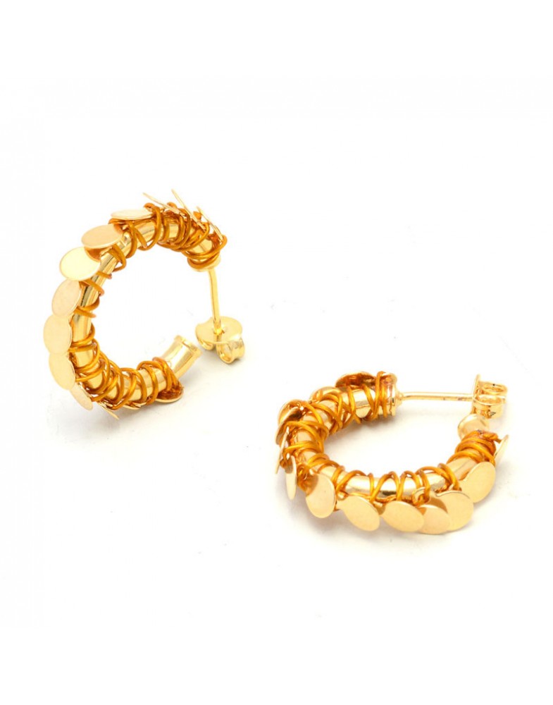 Brinco Dourado Confete Pequeno