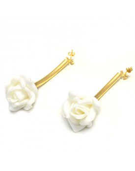 Brinco Dourado Rosa
