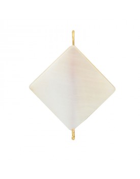 Brinco Dourado Madrepérola Losango