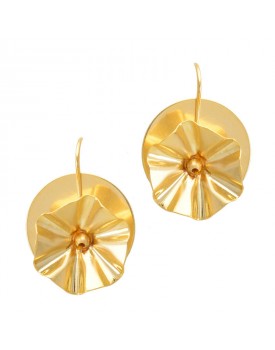 Brinco Dourado Paetê 3D