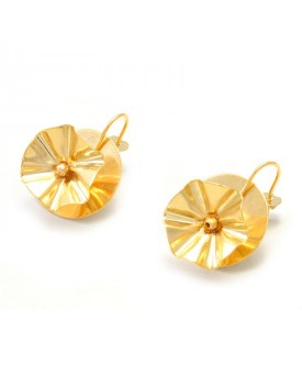 Brinco Dourado Paetê 3D