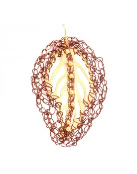 Brinco Dourado Folha Barroca