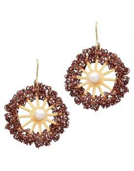 Brinco Dourado Mandala  Barroca
