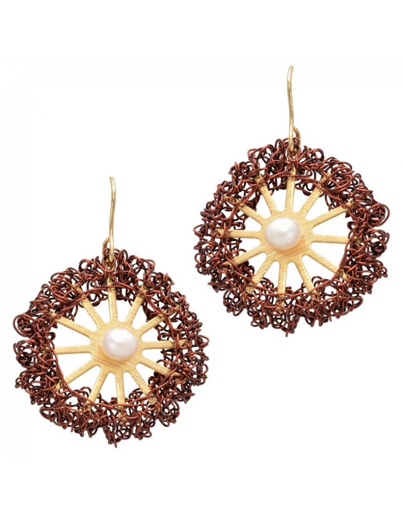 Brinco Dourado Mandala  Barroca
