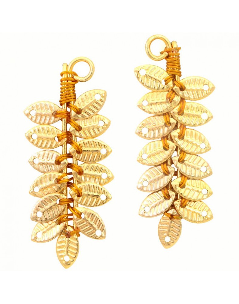 Brinco Dourado Folhinhas