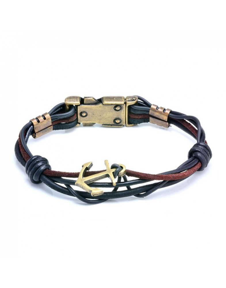 Pulseira Masculina Mini Âncora Zinco