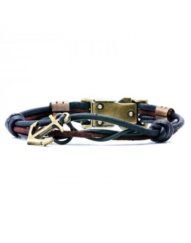 Pulseira Masculina Mini Âncora Zinco