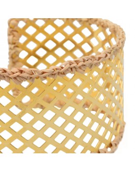 Pulseira Dourada Bracelete Caseado Com Palha