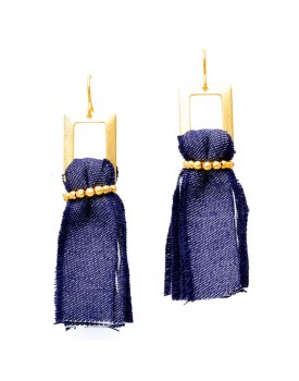 Brinco Dourado  Tassel Jeans