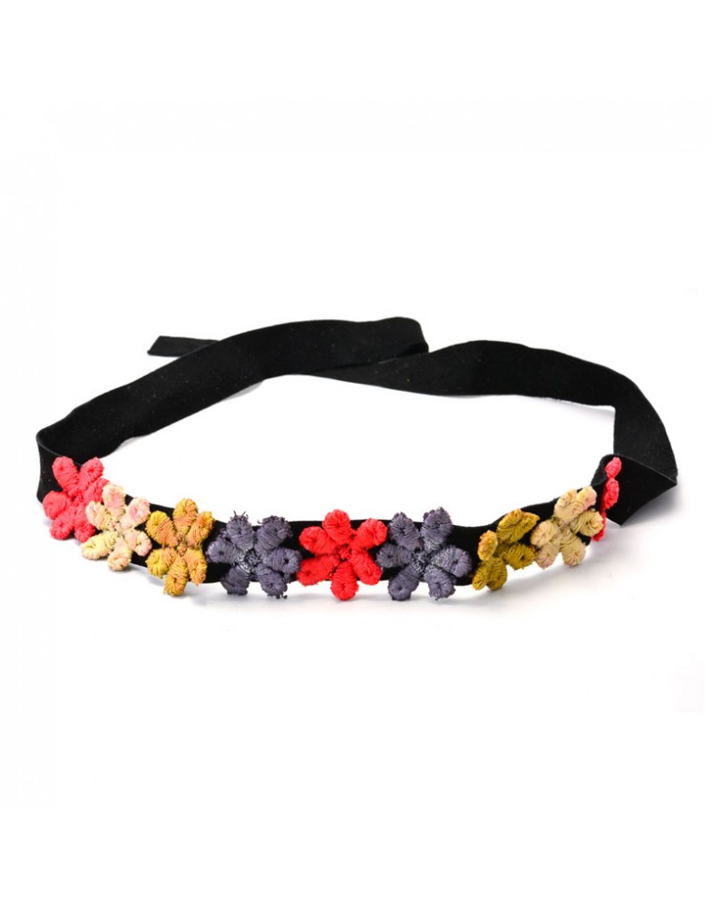 Colar Chocker Flores