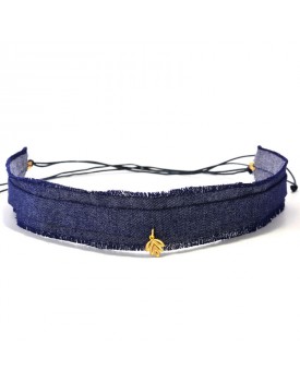 Colar Chocker Jeans