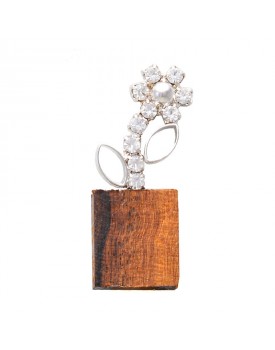 Brinco Prata Vasinho Flor