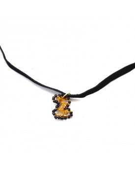 Colar Dourado Silicone Letra Z