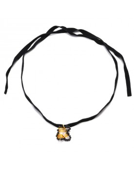 Colar Dourado Silicone Letra K