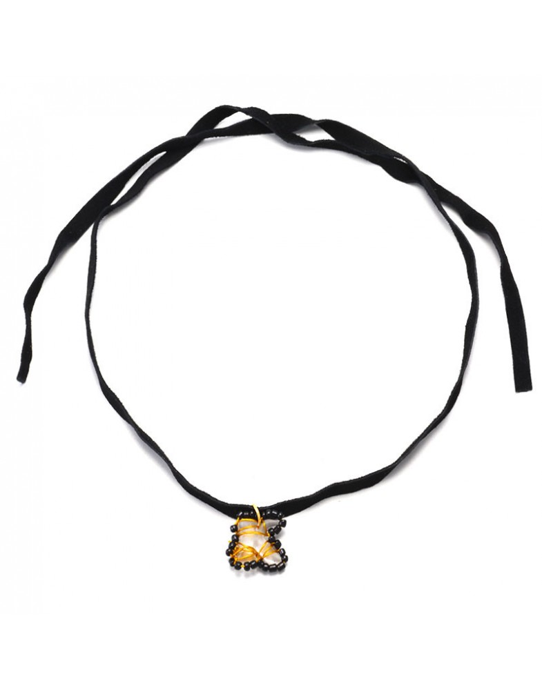 Colar Dourado Silicone Letra K