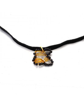 Colar Dourado Silicone Letra K