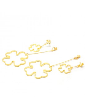 Brinco Dourado Trevos Ao Vento