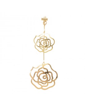 Brinco Dourado Flores Ao Vento