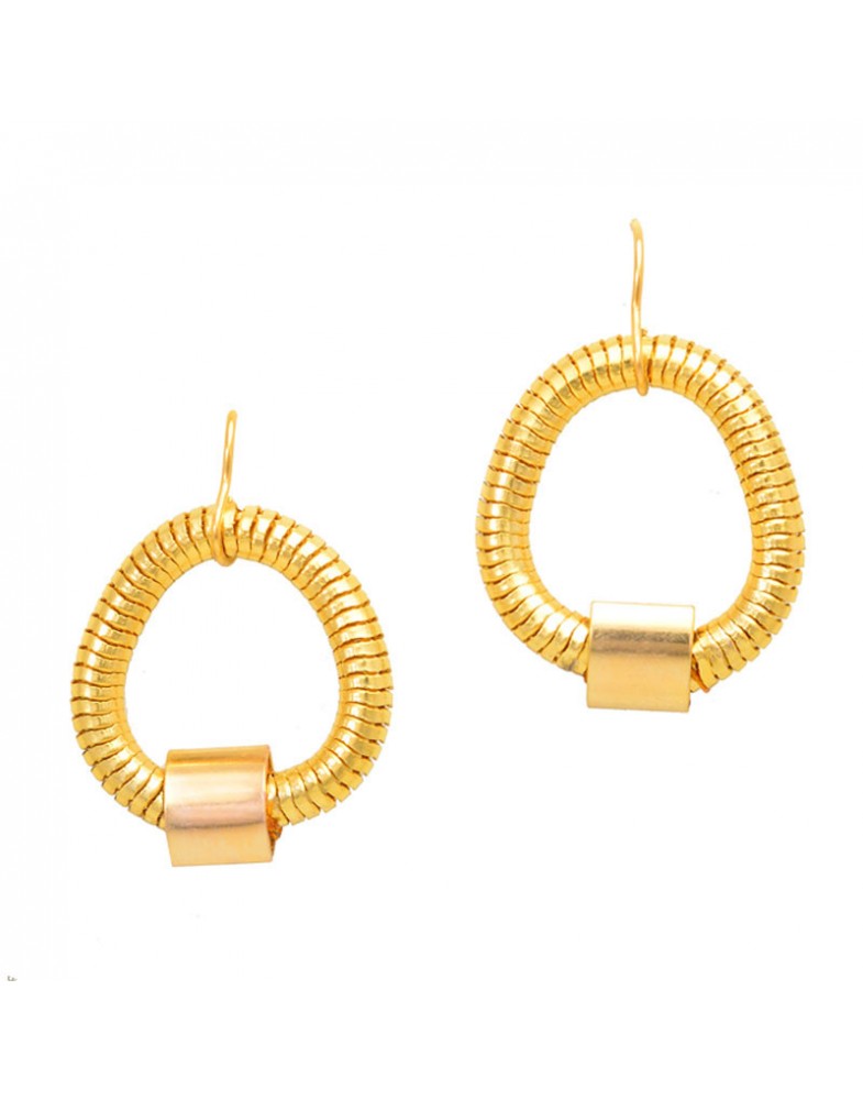 Brinco Dourado Argola Corrente Grossa