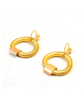 Brinco Dourado Argola Corrente Grossa