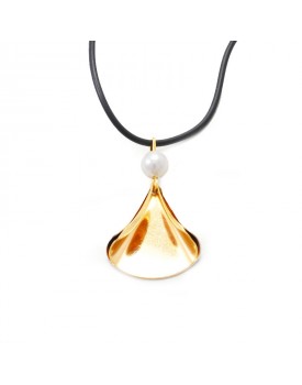 Colar Dourado Nossa Senhora Aparecida Dupla Silicone
