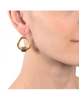 Brinco Dourado Argola Corrente Grossa