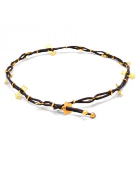 Colar Trançado Dourado Menina
