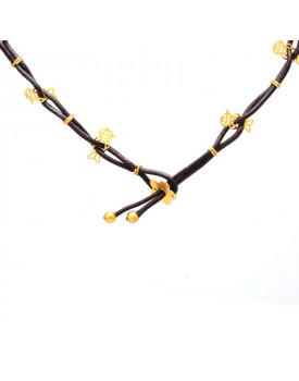 Colar Trançado Dourado Menino