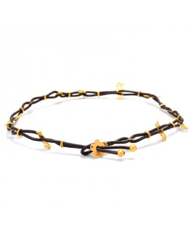 Colar Trançado Dourado Menino