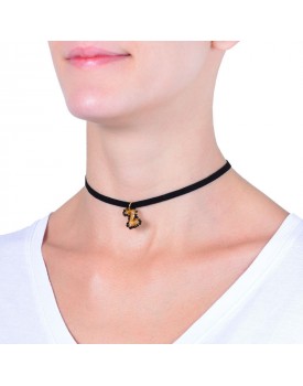 Colar Dourado Silicone Letra Z