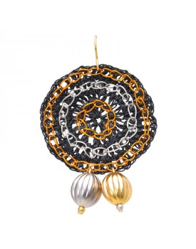 Brinco Dourado Madala Dourada E Prata