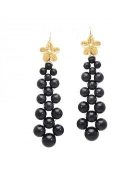 Brinco Dourado Bolas Crescentes
