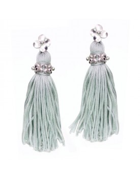 Brinco Prateado Tassel