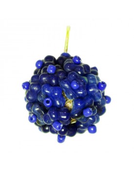 Brinco Dourado Bola Azul