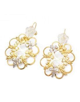 Brinco Dourado Aros E Trevos