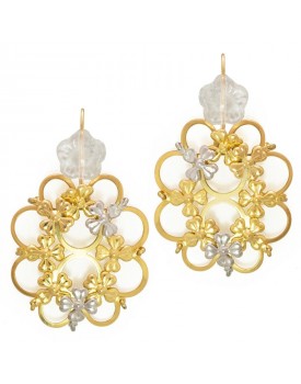 Brinco Dourado Aros E Trevos