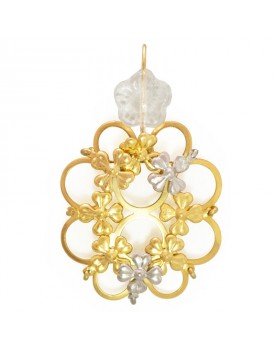Brinco Dourado Aros E Trevos