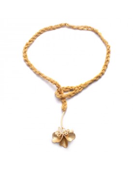 Colar Dourado Floral Dourado