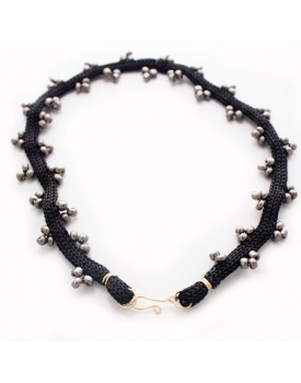 Colar Dourado Cachinho Zig-Zag Pequeno Prata