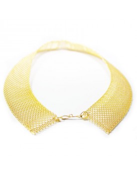 Colar Dourado Malha De Cobre