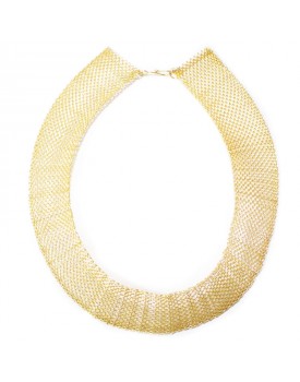 Colar Dourado Malha De Cobre