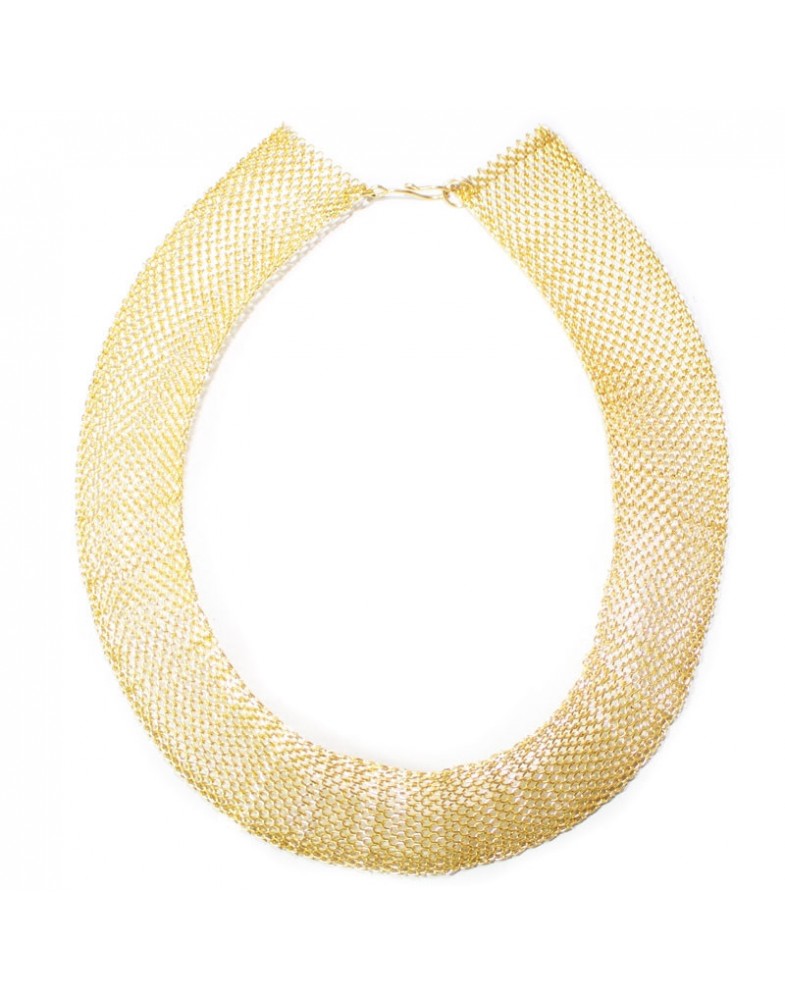 Colar Dourado Malha De Cobre