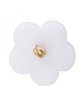 Brinco Dourado Margarida Branca