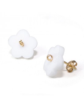Brinco Dourado Margarida Branca